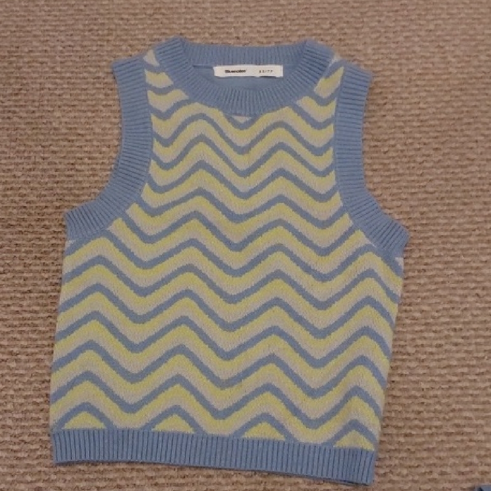 Bluenotes Blue and Yellow Kids Sweater Vest